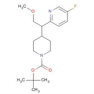 1-Piperidinecarboxylic acid, 4-[1-(5-fluoro-2-pyridinyl)-2-methoxyethyl]-,1,1-dimethylethyl ester molecular structure