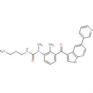 Urea,N'-butyl-N-methyl-N-[2-methyl-3-[[5-(3-pyridinyl)-1H-pyrrolo[2,3-b]pyridin-3-yl]carbonyl]phenyl]- molecular structure
