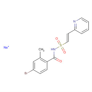 Benzamide, 4-bromo-2-methyl-N-[[(1E)-2-(2-pyridinyl)ethenyl]sulfonyl]-,sodium salt (1:1) molecular structure