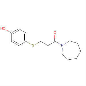 1-Propanone, 1-(hexahydro-1H-azepin-1-yl)-3-[(4-hydroxyphenyl)thio]- molecular structure