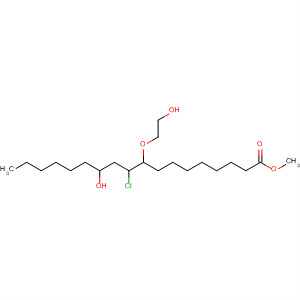 Octadecanoic acid, 10-chloro-12-hydroxy-9-(2-hydroxyethoxy)-, methylester molecular structure