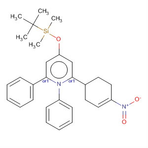 Pyridine,4-[[(1,1-dimethylethyl)dimethylsilyl]oxy]-1,2,3,6-tetrahydro-2-(4-nitrophenyl)-1,6-diphenyl-, (2R,6S)-rel- molecular structure