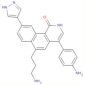 Benz[h]isoquinolin-1(2H)-one,4-(4-aminophenyl)-6-(3-aminopropyl)-9-(1H-pyrazol-4-yl)-