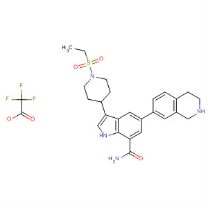 1H-Indole-7-carboxamide,3-[1-(ethylsulfonyl)-4-piperidinyl]-5-(1,2,3,4-tetrahydro-7-isoquinolinyl)-,2,2,2-trifluoroacetate (1:1)