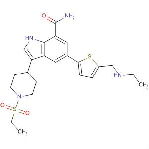 1H-Indole-7-carboxamide,5-[5-[(ethylamino)methyl]-2-thienyl]-3-[1-(ethylsulfonyl)-4-piperidinyl]-
