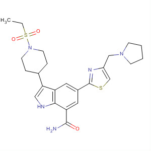 1H-Indole-7-carboxamide,3-[1-(ethylsulfonyl)-4-piperidinyl]-5-[4-(1-pyrrolidinylmethyl)-2-thiazolyl]-