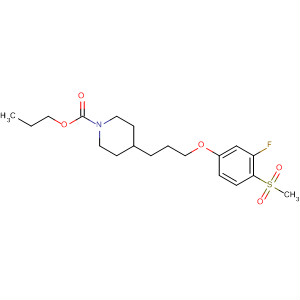 1-Piperidinecarboxylic acid,4-[3-[3-fluoro-4-(methylsulfonyl)phenoxy]propyl]-, propyl ester molecular structure