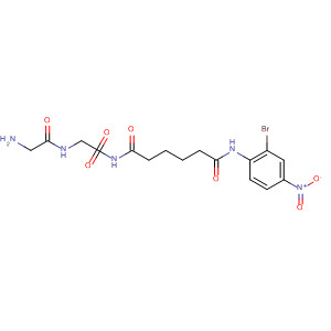 Glycinamide,N-[6-[(2-bromo-4-nitrophenyl)amino]-1,6-dioxohexyl]glycyl- molecular structure