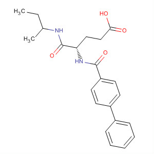 Pentanoic acid,4-[([1,1'-biphenyl]-4-ylcarbonyl)amino]-5-[(1-methylpropyl)amino]-5-oxo-,(4S)- molecular structure
