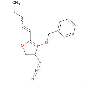 Furan, 4-azidotetrahydro-2-(1Z)-1-penten-1-yl-3-(phenylmethoxy)-,(2S,3S,4S)- molecular structure