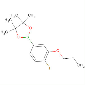 1,3,2-Dioxaborolane, 2-(4-fluoro-3-propoxyphenyl)-4,4,5,5-tetramethyl- molecular structure