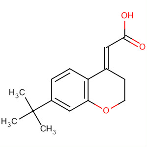 Acetic acid,2-[7-(1,1-dimethylethyl)-2,3-dihydro-4H-1-benzopyran-4-ylidene]-, (2E)- molecular structure