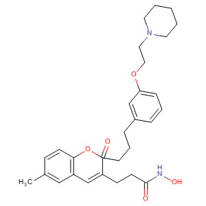 2H-1-Benzopyran-3-propanamide,N-hydroxy-6-methyl-2-oxo-a-[3-[3-[2-(1-piperidinyl)ethoxy]phenyl]propyl]-