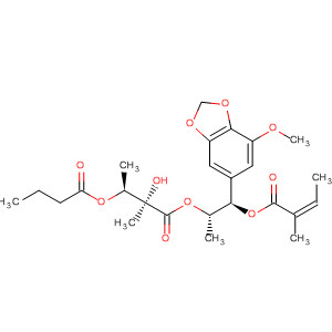 2-Butenoic acid, 2-methyl-,(1R,2S)-2-[(2R,3S)-2-hydroxy-2-methyl-1-oxo-3-(1-oxobutoxy)butoxy]-1-(7-methoxy-1,3-benzodioxol-5-yl)propyl ester, (2Z)-