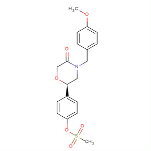 3-Morpholinone,4-[(4-methoxyphenyl)methyl]-6-[4-[(methylsulfonyl)oxy]phenyl]-, (6R)-