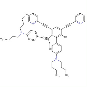 Benzenamine,4,4'-[[4,6-bis[2-(2-pyridinyl)ethynyl]-1,3-phenylene]di-2,1-ethynediyl]bis[N,N-dibutyl- molecular structure