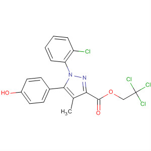 1H-Pyrazole-3-carboxylic acid,1-(2-chlorophenyl)-5-(4-hydroxyphenyl)-4-methyl-, 2,2,2-trichloroethylester molecular structure