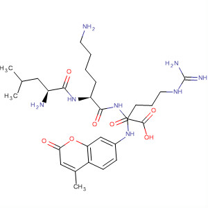 L-Argininamide,L-leucyl-L-lysyl-N-(4-methyl-2-oxo-2H-1-benzopyran-7-yl)- molecular structure