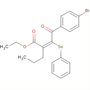 Pentanoic acid,2-[2-(4-bromophenyl)-2-oxo-1-(phenylseleno)ethylidene]-, ethyl ester,(2E)- molecular structure