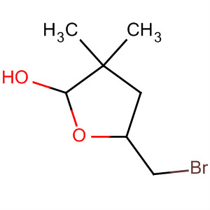 2-Furanol, 5-(bromomethyl)tetrahydro-3,3-dimethyl- molecular structure