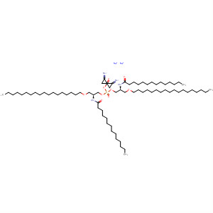 Phosphoric acid, P,P'-[carbonylbis(imino-2,1-ethanediyl)]P,P'-bis[(2S)-3-(octadecyloxy)-2-[(1-oxotetradecyl)amino]propyl] ester,sodium salt (1:2) molecular structure