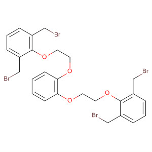 Benzene, 1,2-bis[2-[2,6-bis(bromomethyl)phenoxy]ethoxy]- molecular structure