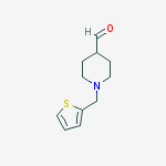 1-(Thien-2-ylmethyl)piperidine-4-carboxaldehyde 97% molecular structure