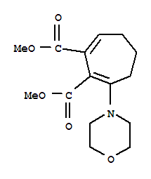 dimethyl 3-(morpholin-4-yl)cyclohepta-2,7-diene-1,2-dicarboxylate molecular structure