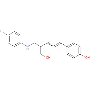 Phenol, 4-[5-[(4-fluorophenyl)amino]-4-(hydroxymethyl)-1-penten-1-yl]- molecular structure