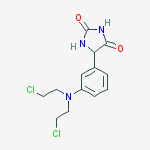 5-[3-[bis(2-chloroethyl)amino]phenyl]imidazolidine-2,4-dione molecular structure