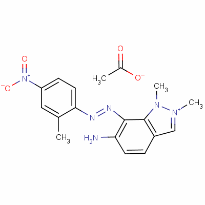 6-amino-1,2-dimethyl-7-[(2-methyl-4-nitrophenyl)azo]-1H-indazolium acetate
