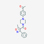 1-(4-(4-(5-Methyl-3-phenylisoxazole-4-carbonyl)piperazin-1-yl)phenyl)ethanone