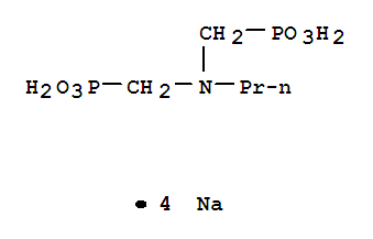 tetrasodium [(propylimino)bis(methylene)]diphosphonate molecular structure