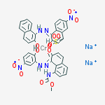 disodium [3-hydroxy-4-[(2-hydroxy-1-naphthyl)azo]-7-nitronaphthalene-1-sulphonato(3-)][methyl [7-hydroxy-8-[(2-hydroxy-5-nitrophenyl)azo]-1-naphthyl]carbamato(2-)]chromate(2-) molecular structure