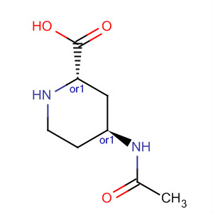 2-Piperidinecarboxylic acid, 4-(acetylamino)-, trans- molecular structure