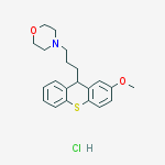 4-[3-(2-methoxy-9h-thioxanthen-9-yl)propyl]morpholine;hydrochloride molecular structure