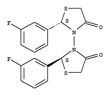 [3,3'-Bithiazolidine]-4,4'-dione,2,2'-bis(3-fluorophenyl)-, (2R,2'R)-rel-