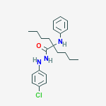 NORLEUCINE,2-BUTYL-N-PHENYL-,2-(4-CHLOROPHENYL)HYDRAZIDE molecular structure
