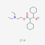 2-(diethylamino)ethyl 2,3-dicyclohexyl-3-hydroxypropanoate;hydrochloride molecular structure