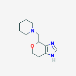 PYRANO[3,4-D]IMIDAZOLE,1(OR 3),4,6,7-TETRAHYDRO-4-(PIPERIDIN-1-YLMETHYL)- molecular structure