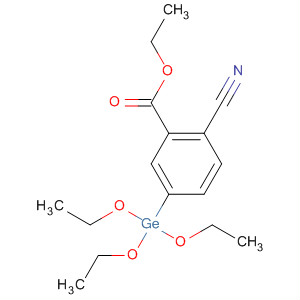 Benzoic acid, 2-cyano-5-(triethoxygermyl)-, ethyl ester molecular structure