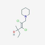 (4E)-4,5-dichloro-3-methyl-6-piperidin-1-ylhex-4-en-3-ol molecular structure
