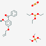 Methanone, 2-hydroxy-4-(2-propenyloxy)phenylphenyl-, reaction products with silica-trimethoxymethylsilane hydrolysis products and triethoxysilane molecular structure