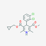 3-(Cyclopropylmethyl) 5-methyl 4-(2,3-dichlorophenyl)-2,6-dimethyl-1,4-dihydropyridine-3,5-dicarboxylate molecular structure