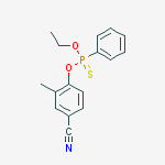 4-[ethoxy(phenyl)phosphinothioyl]oxy-3-methylbenzonitrile molecular structure