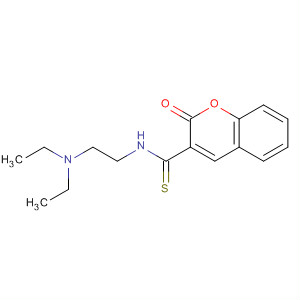 2H-1-Benzopyran-3-carbothioamide, N-[2-(diethylamino)ethyl]-2-oxo- molecular structure