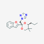1-{[(2R,4R)-2-(1-benzofuran-2-yl)-5,5-dimethyl-4-propyl-1,3-dioxan-2-yl]methyl}-1H-1,2,4-triazole molecular structure