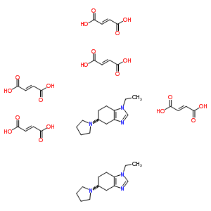 1-ethyl-5-pyrrolidin-1-yl-4,5,6,7-tetrahydro-1H-benzimidazole (2E)-but-2-enedioate (2:5) molecular structure